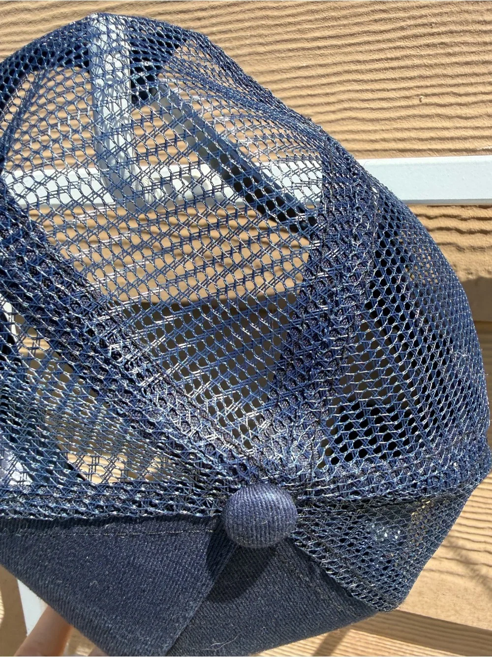 True Religion Navy Blue Logo Baseball Cap with Crystal Chain